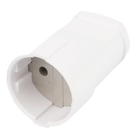 Розетка переносная 1-местная б/з STEKKER, PST10-30-200, пластик 250В, 10А, IP20, белый 50799