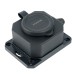 Розетка переносная 1-местная c/з STEKKER, RST16-1-44, 250В, 16А, IP44, черный 50804