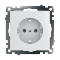 Розетка 1-местная с/з (механизм), STEKKER GLS16-7110-01, 250В, 16А с защитной шторкой, серия Катрин, белый 39304 Розетка 1-местная с/з (механизм), STEKKER GLS16-7110-01, 250В, 16А с защитной шторкой, серия Катрин, белый 39304