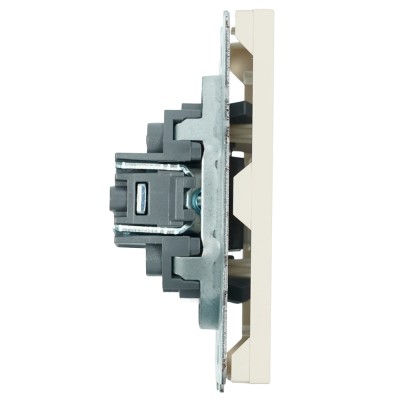 Розетка HDMI 2.0 Type A (механизм), STEKKER, серия Эмили, RST00-5118-08, кашемир, soft touch 50169