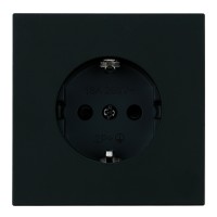Розетка 1-местная с защитной шторкой с/з (механизм), STEKKER, 250В, 16А, серия Мия, RST16-3110-05, черный бархат 50454