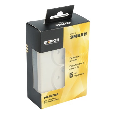 Розетка 2-местная с защитной шторкой, STEKKER, б/з, 250В, 16А, серия Эмили, RST16-5116-08, кашемир, soft touch 49903