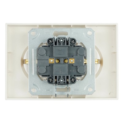 Розетка 2-местная с защитной шторкой, STEKKER, с/з, 250В, 16А, серия Эмили, RST16-5114-08, кашемир, soft touch 49908