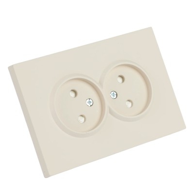 Розетка 2-местная с защитной шторкой, STEKKER, б/з, 250В, 16А, серия Эмили, RST16-5116-08, кашемир, soft touch 49903