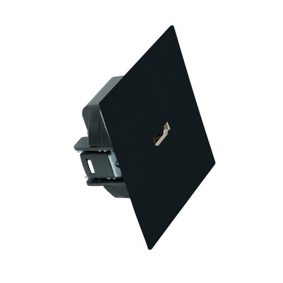 Розетка HDMI 2.0 Type A (механизм), STEKKER, серия Мия, RST00-3118-05, черный бархат 50828