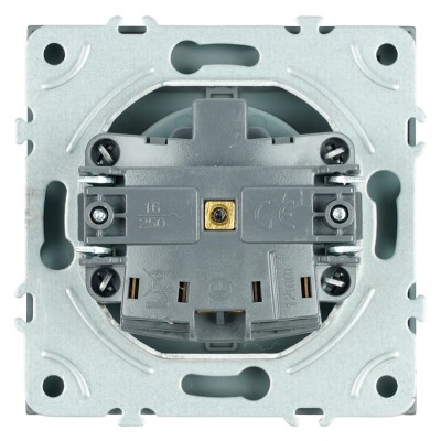 Розетка 1-местная с крышкой с защ. штор, STEKKER, с/з, 250В, 16А, серия Эмили, RST16-5112-09, антрацит, soft touch 49933