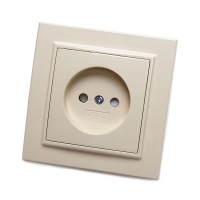 Розетка 1-местная б/з STEKKER, PST10-9009-02, 250В, 16А с защитной шторкой, серия Эрна, слоновая кость 39235 Розетка 1-местная б/з STEKKER, PST10-9009-02, 250В, 16А с защитной шторкой, серия Эрна, слоновая кость 39235