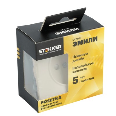 Розетка 1-местная с защитной шторкой (механизм), STEKKER, б/з, 250В, 16А, серия Эмили, RST16-5109-08, кашемир, soft touch 49902