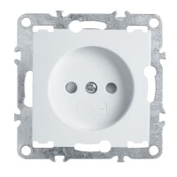 Розетка 1-местная б/з (механизм), STEKKER, PST10-9109-01, 250В, 16А с защитной шторкой, серия Эрна, белый 39316