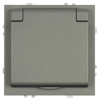 Розетка 1-местная с крышкой с защ. штор, STEKKER, с/з, 250В, 16А, серия Эмили, RST16-5112-09, антрацит, soft touch 49933 Розетка 1-местная с крышкой с защ. штор, STEKKER, с/з, 250В, 16А, серия Эмили, RST16-5112-09, антрацит, soft touch 49933