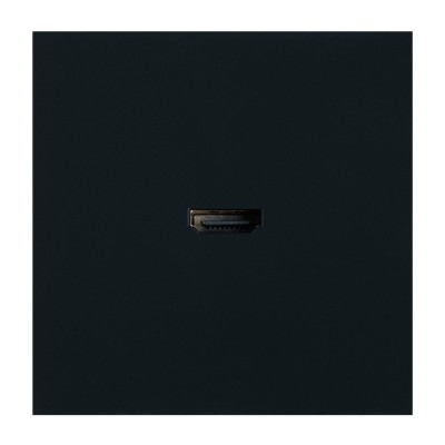 Розетка HDMI 2.0 Type A (механизм), STEKKER, серия Мия, RST00-3118-05, черный бархат 50828