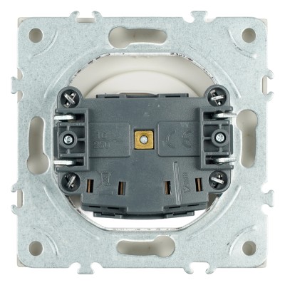 Розетка 1-местная с защитной шторкой (механизм), STEKKER, б/з, 250В, 16А, серия Эмили, RST16-5109-08, кашемир, soft touch 49902