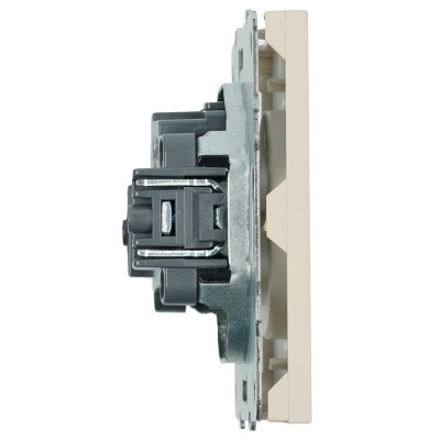 Розетка 1-местная с защитной шторкой (механизм), STEKKER, б/з, 250В, 16А, серия Эмили, RST16-5109-08, кашемир, soft touch 49902