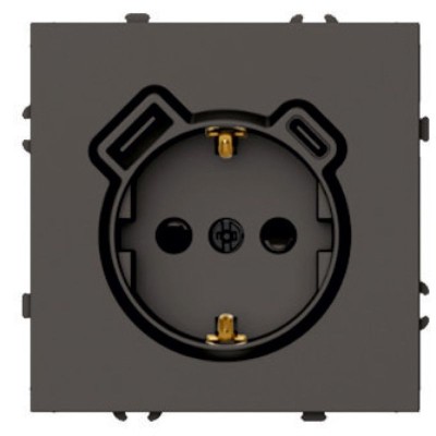 Розетка 1-местная з/ш с/з 16А + USB + Type C (механизм), STEKKER, 250В, 20W, серия Эмили, RST16-5119-09, антрацит, soft touch 50361