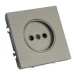Розетка 1-местная с защитной шторкой (механизм), STEKKER, б/з, 250В, 16А, серия Эмили, RST16-5109-09, антрацит, soft touch 49928