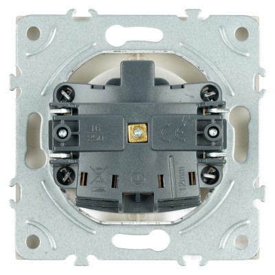 Розетка 1-местная с защитной шторкой с/з (механизм), STEKKER, 250В, 16А, серия Эмили, RST16-5110-08, кашемир, soft touch 49906