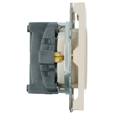 Розетка 1-местная с защитной шторкой с/з (механизм), STEKKER, 250В, 16А, серия Эмили, RST16-5110-08, кашемир, soft touch 49906