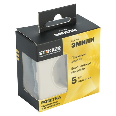 Розетка 1-местная с защитной шторкой с/з (механизм), STEKKER, 250В, 16А, серия Эмили, RST16-5110-08, кашемир, soft touch 49906