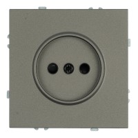 Розетка 1-местная с защитной шторкой (механизм), STEKKER, б/з, 250В, 16А, серия Эмили, RST16-5109-09, антрацит, soft touch 49928