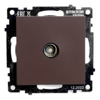 Розетка телевизионная 1-местная (механизм), STEKKER GLS00-7108-05, 75 Ом, 5-862МГц, серия Катрин, черный 49024 Розетка телевизионная 1-местная (механизм), STEKKER GLS00-7108-05, 75 Ом, 5-862МГц, серия Катрин, черный 49024