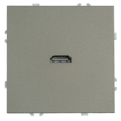 Розетка HDMI 2.0 Type A (механизм), STEKKER, серия Эмили, RST00-5118-09, антрацит, soft touch 50168