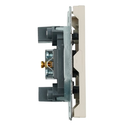 Розетка телевизионная 1-местная (механизм), STEKKER, 75 Ом, 5-862МГц, серия Эмили, RST00-5108-08, кашемир, soft touch 49901