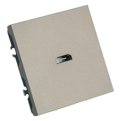 Розетка HDMI 2.0 Type A (механизм), STEKKER, серия Эмили, RST00-5118-09, антрацит, soft touch 50168