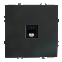 Розетка компьютерная 1-местная RJ-45 (механизм), STEKKER, серия Эмили, RST00-5117-05, черный уголь, soft touch 49847 Розетка компьютерная 1-местная RJ-45 (механизм), STEKKER, серия Эмили, RST00-5117-05, черный уголь, soft touch 49847