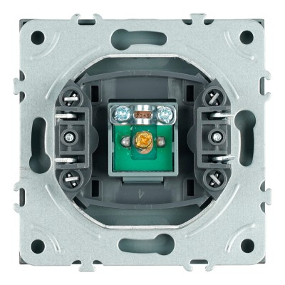 Розетка телевизионная 1-местная (механизм), STEKKER, 75 Ом, 5-862МГц, серия Эмили, RST00-5108-09, антрацит, soft touch 49927