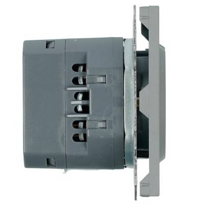 Розетка 1-местная з/ш с/з 16А + USB + Type C (механизм), Stekker, 250В, 20W, серия Эмили, платиново-серый, soft-touch, RST16-5119-10 50219