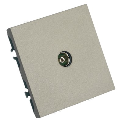 Розетка телевизионная 1-местная (механизм), STEKKER, 75 Ом, 5-862МГц, серия Эмили, RST00-5108-09, антрацит, soft touch 49927