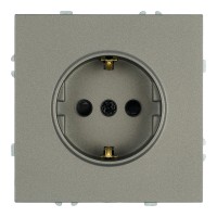 Розетка 1-местная с защитной шторкой с/з (механизм), STEKKER, 250В, 16А, серия Эмили, RST16-5110-09, антрацит, soft touch 49932