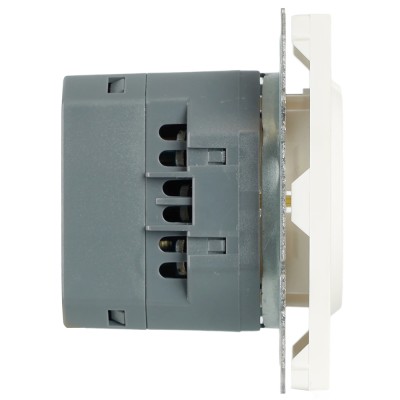 Розетка 1-местная з/ш с/з 16А + USB + Type C (механизм), Stekker, 250В, 20W, серия Эмили, белый фарфор, soft-touch, RST16-5119-01 50217