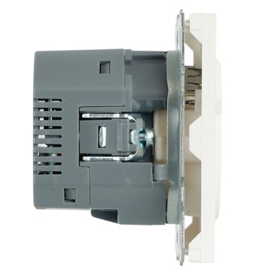 Розетка 1-местная з/ш с/з 16А + USB + Type C (механизм), Stekker, 250В, 20W, серия Эмили, белый фарфор, soft-touch, RST16-5119-01 50217