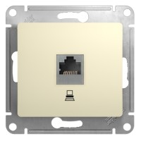 GLOSSA РОЗЕТКА компьютерная RJ45 кат. 5e, механизм, БЕЖЕВЫЙ