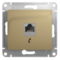 GLOSSA РОЗЕТКА телефонная RJ11, механизм, ТИТАН