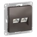 ATLASDESIGN РОЗЕТКА двойная компьютерная RJ45+RJ45 кат. 5e, механизм, МОККО