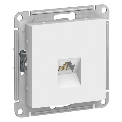 ATLASDESIGN РОЗЕТКА компьютерная RJ45 кат. 5e, механизм, БЕЛЫЙ