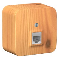BLANCA О/У РОЗЕТКА компьютерная RJ45, кат.5E, ИЗОЛ.ПЛ., ЯСЕНЬ