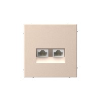 ARTGALLERY РОЗЕТКА двойная компьютерная RJ45+RJ45, кат. 5е, механизм, ПЕСОЧНЫЙ