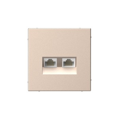 ARTGALLERY РОЗЕТКА двойная компьютерная RJ45+RJ45, кат. 5е, механизм, ПЕСОЧНЫЙ