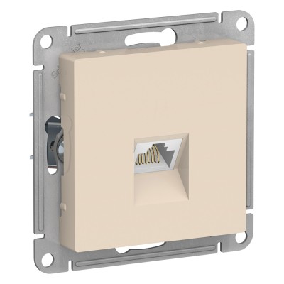 ATLASDESIGN РОЗЕТКА компьютерная RJ45 кат. 5e, механизм, БЕЖЕВЫЙ