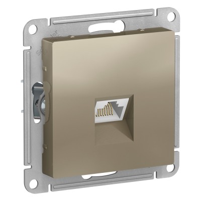 ATLASDESIGN РОЗЕТКА компьютерная RJ45 кат. 5e, механизм, ШАМПАНЬ