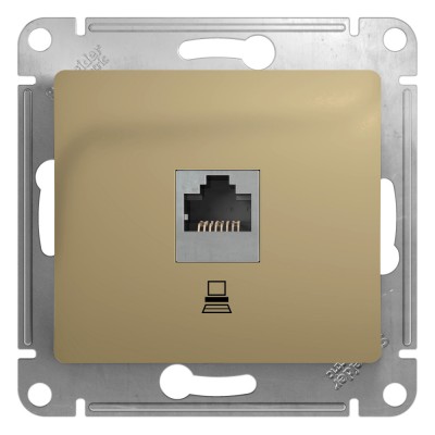GLOSSA РОЗЕТКА компьютерная RJ45 кат. 5e, механизм, ТИТАН