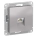 ATLASDESIGN РОЗЕТКА компьютерная RJ45 кат. 5e, механизм, АЛЮМИНИЙ