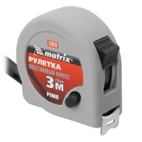 Рулетка Fine,3 м х 16 мм,пластиковый корпус Matrix Рулетка Fine,3 м х 16 мм,пластиковый корпус Matrix