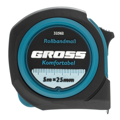 Рулетка Komfortabel 5 м х 25 мм,обрезиненный корпус Gross Рулетка Komfortabel 5 м х 25 мм,обрезиненный корпус Gross