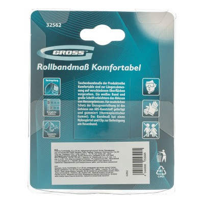 Рулетка Komfortabel 5 м х 25 мм,обрезиненный корпус Gross Рулетка Komfortabel 5 м х 25 мм,обрезиненный корпус Gross