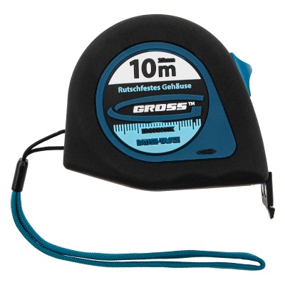 Рулетка "Ergonomisch",10 м x 25 мм,магнитный обрезиненный зацеп Gross Рулетка "Ergonomisch",10 м x 25 мм,магнитный обрезиненный зацеп Gross