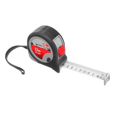Рулетка Continuous fixation,7,5 м х 25 мм,двухкомпонентный корпус,плавная фиксация Matrix